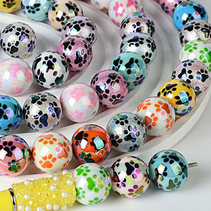 20mm UV Coated <b>Acrylic</b> Cat Claw <b>Beads</b> Mixed Color DIY Accessories for Mobile Phone Chains Pens & Hand-Woven Items Wholesale - Product Image 3