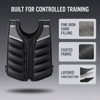 Gilet lesté en néoprène de 10 lb, facile à mettre et à enlever, fermeture éclair avant, gilet d'entraînement réglable pour hommes et femmes, entraînement en salle de sport, exercices de force
