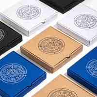 Boîte à pizza individuelle auto-érectible de 6 pouces en papier couché imprimé sur mesure pour 1/6 de pizza, jetable et portable