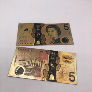 Billets de banque australiens plaqués or, billets de banque en feuille d'or avec motif gravé, imprimés numériquement pour les cadeaux de fête - Product Image 4