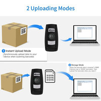 Symcode X6 Mini Scanner de codes-barres 2D QR sans fil portable léger Laser USB Interface RS232 Compatible Windows Android IOS Mac