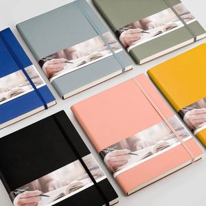 สมุดโน้ต B5 PU ปกอ่อน สายรัดยางยืด หมายเลขหน้า 2 จุด พร้อมที่คั่นหนังสือ  รับทำโลโก้บริษัท ของขวัญธุรกิจ ของพรีเมี่ยม - Product Image 1