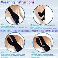Attelle de genou réglable pour chien, support de jambe, protection pour la rééducation des blessures articulaires des pattes arrière des animaux de compagnie, pour chiens de petite, moyenne et grande taille