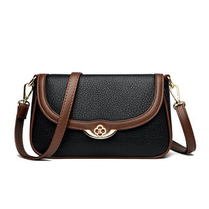 Nuevo patrón de cocodrilo de cuero Pu correa de hombro ajustable bolso de hombro con solapa Simple semicírculo <span class=keywords><strong>Flip</strong></span> Cover Saddle Bag Mujer - Product Image 1