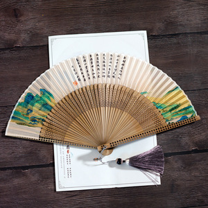 Ventaglio Pieghevole in Seta e Bambù per Donne, Stile Cinese e Giapponese, Vintage e Portatile, Ventaglio Estivo per Ragazze - Product Image 6
