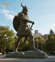D & Z Foundry Bronze coulé Grande sculpture de dieu guerrier grec Statue viking féminine pour décoration publique extérieure