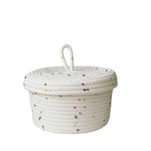 Desktop <b>storage</b> box, cotton <b>rope</b> <b>storage</b> <b>basket</b>, cosmetics, snack <b>basket</b>, miscellaneous items <b>basket</b>, underwear and sock - Product Image 4