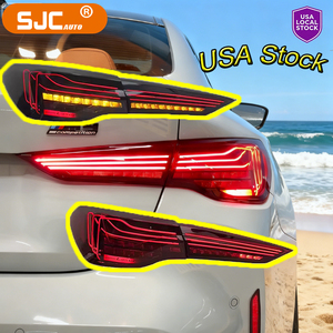 SJC USA STOCK Locale LED per <span class=keywords><strong>BMW</strong></span> Serie 4 <span class=keywords><strong>G22</strong></span> G82 G23 M4 2020-2024 Aggiornamento a Stile CSL Fanale Posteriore Dinamico Sequenziale Luce Freno - Product Image 1