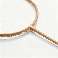 Raquette de badminton souple en fibre de carbone intégrale de haute qualité avec grip en tissu, personnalisée, professionnelle, JINHONG JH-6, contrôle du volant rigide