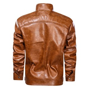 เสื้อแจ็คเก็ตมอเตอร์ไซค์สีแดงพรีเมียมสำหรับผู้ชาย หนัง PU หนังเทียม เสื้อโค้ทสั่งทำพิเศษสำหรับฤดูหนาว ใส่ได้ทุกวัน - Product Image 5