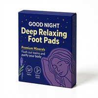 Patchs pour les pieds relaxants en profondeur, charbon de bambou naturel, lavande, améliorent le sommeil, soulagent la fatigue, patchs détoxifiants pour les pieds, 10 pièces/boîte