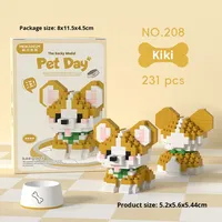 NOUVEAU K208-225 Modèle de Figurine Animaux de Compagnie Chat Chien 235 Pièces Briques de Construction ABS pour Enfants Jouet Cadeau