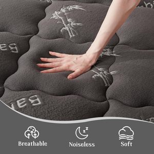 <span class=keywords><strong>Surmatelas</strong></span> pour le mal <span class=keywords><strong>de</strong></span> dos, viscose matelassée ajustée en <span class=keywords><strong>bambou</strong></span>, couvre-matelas avec dessus d'oreiller - Product Image 3