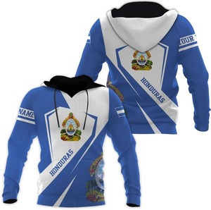 Sudadera con Capucha Personalizada con Estampado 3D de la Bandera de Honduras, Sudadera de Manga Larga, Ropa Urbana - Product Image 1
