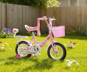 Bicicletta per bambini Pulse da 12 pollici con cestino e rotelle per bambine da 2 a 4 anni - Product Image 2