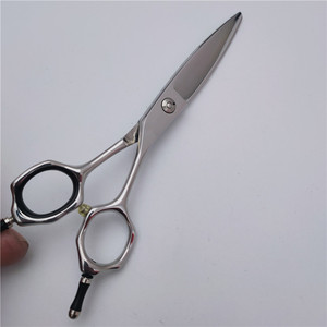 Ciseaux de coiffure professionnels en acier inoxydable 9Cr, lame courbée, grande capacité, double queue, 6 pouces - Product Image 2