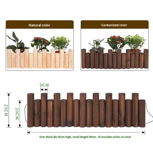 Anticorrosive Eco-Friendly Nature <strong>Wood</strong> <strong>Garden</strong> Fence Outdoor Yard Solid <strong>Wood</strong> Pier Landscaping Decoration Carbonized <strong>Wood</strong> <strong>Stake</strong> - Product Image 6