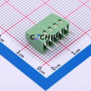 MX128-2.54-05P-GN01-Cu-Y-A Screw Terminal Block Through hole Component (THT),P=2.54mm Connector 1x5P 2.54mm Green Through Hole - Product Image 2