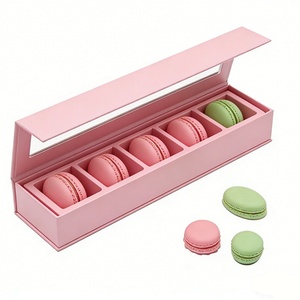 Gift Cardboard Premium Macaron Box Eco-friendly Paper Box square Cardboard Box Paper Shipping Rigid Box - Product Image 2