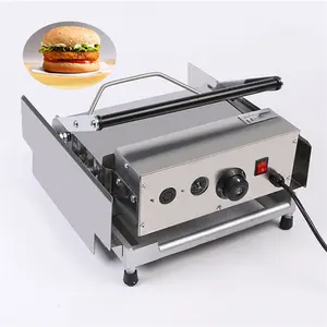 Commerciële Elektrische Burger Winkel Batch Broodje Broodrooster Hamburger Grill Machine