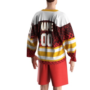 Jersey de Hockey sobre Hielo Personalizado, Ropa Deportiva Ligera y Protectora para Equipos Deportivos, Impresión OEM ODM - Product Image 6