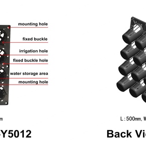 Sistema de Jardín Vertical SOL, Sistema Hidropónico Decorativo para Pared, Maceta Grande de Plástico, Panel para Plantas - Product Image 4