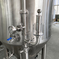 Cuve de fermentation conique à double enveloppe de 250 L, équipement de fermentation de bière artisanale personnalisable pour brasserie artisanale et brasserie publique