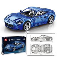 Cool Blue 11010 Marlatti Sports Car, Modelo Conmemorativo del 110 Aniversario, Auto de Carreras, Bloques de Construcción, Modelo de Plástico ABS, Juguete