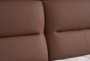 <span class=keywords><strong>Letto</strong></span> Minimalista in Pelle Imbottito, con Testiera Morbida a Ala e Piattaforma Doppia Imbottita <span class=keywords><strong>per</strong></span> Casa e Hotel - Product Image 2