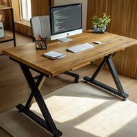 Bureaux de direction minimalistes en bois massif, panneaux robustes et écologiques, poste de travail pour la maison et le bureau