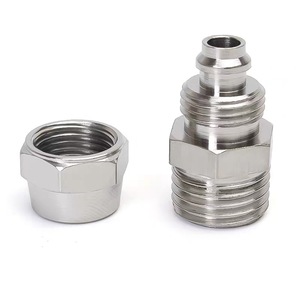 Phụ kiện ống dẫn khí tất cả đồng thau mạ niken một chạm nam chủ đề Push-in Khớp nối nhanh khí nén phụ kiện đường ống 4-14mm 1 năm - Product Image 2