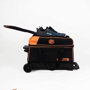 Bolsa para bolas de boliche BSCI con ruedas para 2 bolas, divisor acolchado con compartimento para 2 bolas y para zapatos - Product Image 1