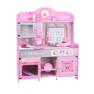 Populaire Jouet de <span class=keywords><strong>Cuisine</strong></span> en Bois Montessori Éducatif Précoce pour Enfants, Grand Ensemble de Simulation d'Aliments Rose pour Garçons et Filles - Product Image 1