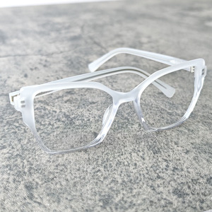 Monturas de Gafas Transparentes de Acetato, Montura Completa, Forma de Ojo de Gato, para Uso Diario en Adultos - Product Image 3
