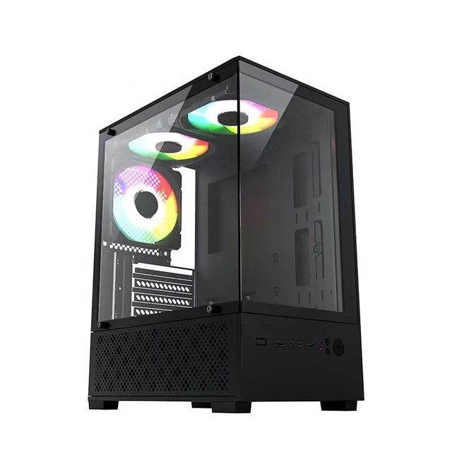 Hot Sale M-ATX/ITX Gaming Desktop Case Black/White Mid Tower Aluminum Alloy Supports 280mm Graphics Card Tempered Glass Stock
