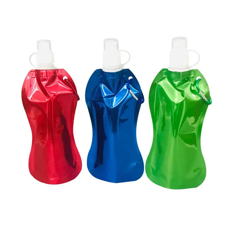 480ml Reusable Foldable Sport Outdoor Water Drinking Plastic Portable Folding Water Bottle