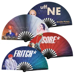 Fan Fabric Fan 33cm Advertising Custom Fabric Folding Kungfu Fan