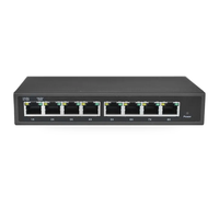 Switch Jaringan Gigabit POE 8 Port Full Duplex 10/100/1000Mbps Tanpa Manajemen untuk LAN Kantor