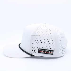 High Quality 100% Polyester Oxford Velour Fabric Dot Pattern 5-Panel Custom Fashionable Sporty Style Baseball Cap Rubber Patch - Product Image 3