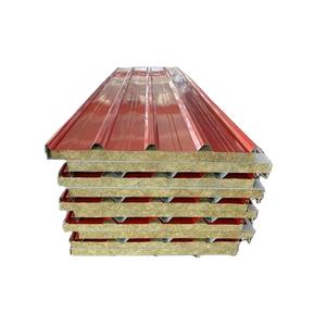 Nuevo <span class=keywords><strong>tipo</strong></span> de aislamiento moderno para techo de pared sándwich de lana de roca decoración de Hotel de construcción variedad de Metal duradero espuma EPS PU aluminio PIR - Product Image 1