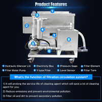 Nettoyeur à ultrasons industriel Skymen 640L avec filtre JTS-1120G 6000W, machine de nettoyage à ultrasons pour bloc moteur DPF, pistons