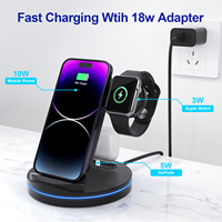 Station de Recharge Sans Fil 3 en 1, Support pour Téléphone Intelligent, pour iPhone 14 13 12, 15W, Nouveauté