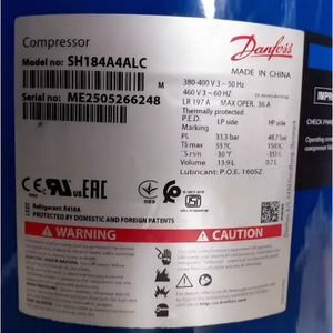 Compresseur Danfoss SH184A4ALC R410A Réfrigérant 380-400V 50Hz Application de refroidissement et de chauffage - Product Image 1