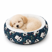 Coussin pour animaux de compagnie épais et chaud pour chats et petits chiens, tissu jacquard de style chinois, tapis doux pour chiots, coussin de couchage confortable pour l'hiver