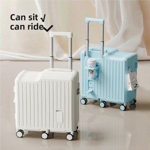 Ride-on Baby Children's Universal ABS Spinner Wheel <strong>Suitcase</strong> <strong>Small</strong> Lightweight Sitting Trolley Case Password Luggage - Product Image 1