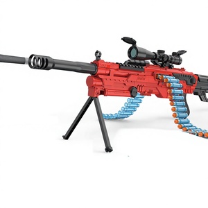 JAYHOL <span class=keywords><strong>Pistolet</strong></span> <span class=keywords><strong>à</strong></span> balles souples électrique automatique, mitrailleuse jouet <span class=keywords><strong>à</strong></span> alimentation par ceinture avec trépied réglable, fléchettes en mousse EVA pour jeu de tir en extérieur - Product Image 1