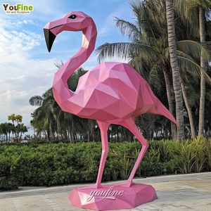 Centro comercial Decoración <span class=keywords><strong>Acero</strong></span> inoxidable Flamingo Metal Escultura - Product Image 4