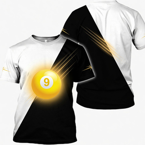 Camiseta S.Q.F para Hombre, Diseño 3D de Bola 8, Sublimación, Bloques de Color Diagonales, Dos Tonos, Manga Corta, Estilo Casual Deportivo, Ropa Urbana, Regalo - Product Image 5
