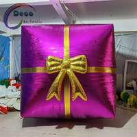 Boîte cadeau gonflable violette pour fête d'anniversaire, événement commercial, accessoire photo, décoration et présentation