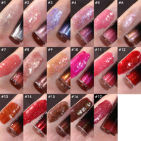Lip Gloss Vegan Pearlescent Non-Stick Private Label dengan Glitter